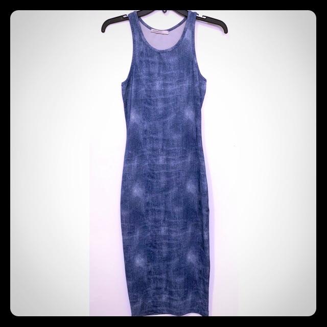 Nwot Cherish Blue Tank Top Bodycon Dress